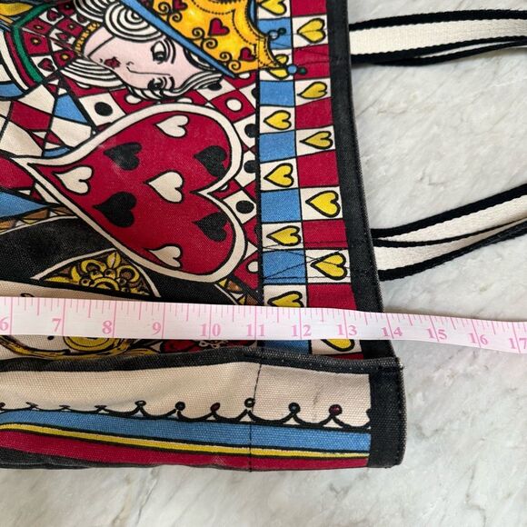 Brighton Queen of Love Tote Canvas Zip Pocket Queen of Hearts Tom Clancy Artist - Picture 11 of 14